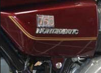 Honda 750 automatic side cover reddish